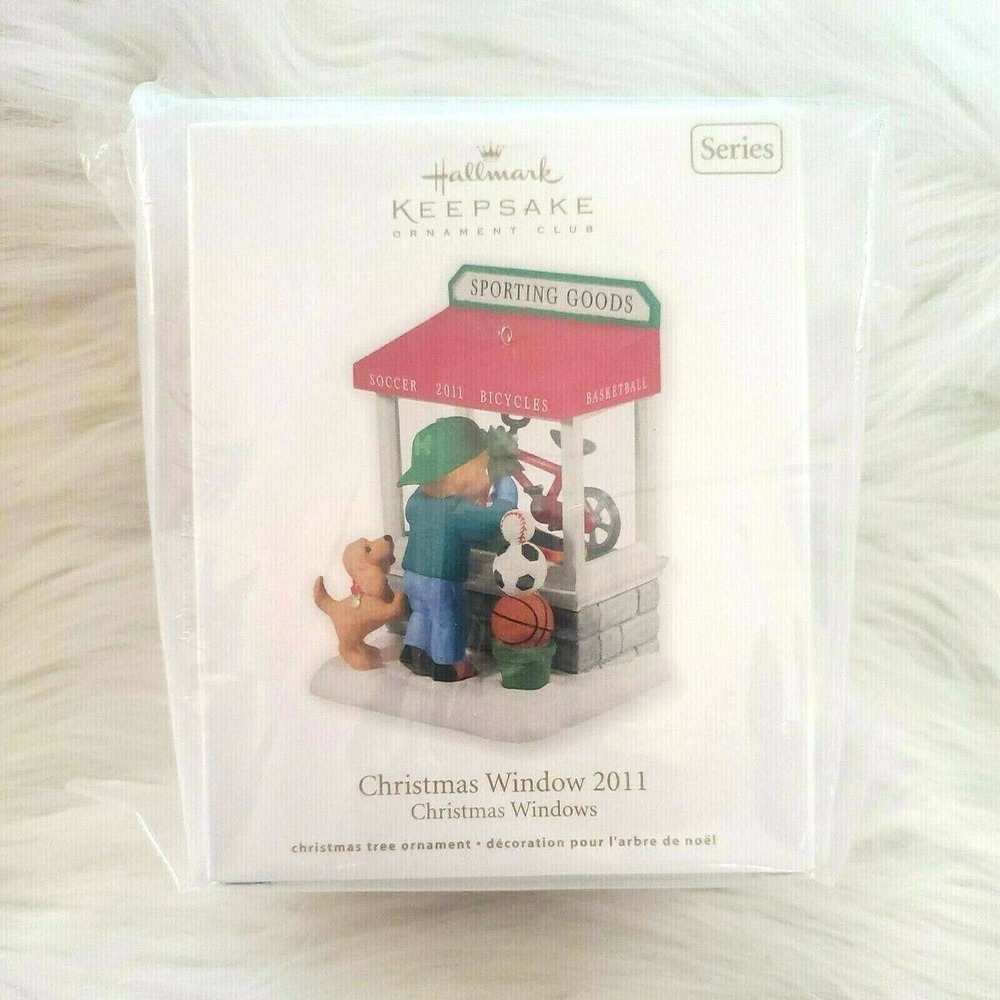 2011 Hallmark Keepsake Club Window Sporting Goods Ornament 9th Christmas Series